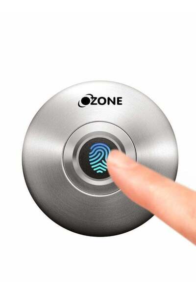 ozone OZFL-55F SN Fingerprint Lock for Wooden Cabinets, Wardrobes, & Drawers | Access Automatic Locking System | Smart Digital Furniture Lock (Silver) | By India
