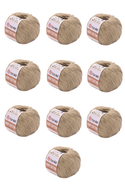 Yarnart Baby Cotton 10 Pieces Hand Knitting Yarn (434) 50% Cotton 50% Acrylic...