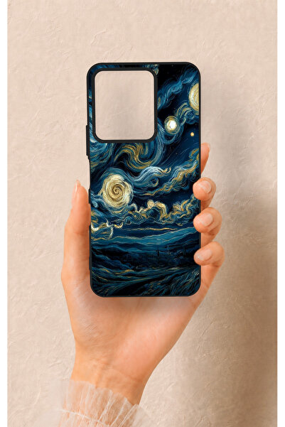 Vip Case Vivo Y35 Uyumlu Yıldızlı Gece Desenli Silikon Kılıf