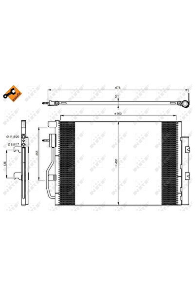 NRF Condensator Climatizare Chevrolet Aveo/Cobalt/Trax Opel Mokka / Mokka 10 ...