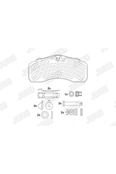 Jurid Set Placute Frana Frana Disc Byd Ebus/Ecoach Daf Cf 75 1979-2022