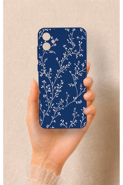 Vip Case Samsung A05 Compatible Thin Leaf Branch Patterned Silicone Case