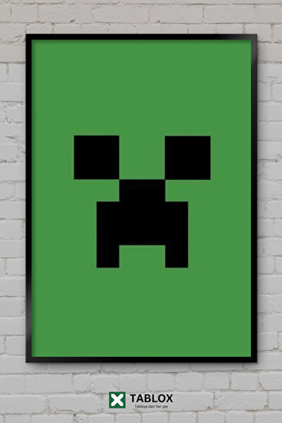 TABLOX Minecraft Creeper Dječja igra Zabava Drveni ukrasni MDF sto