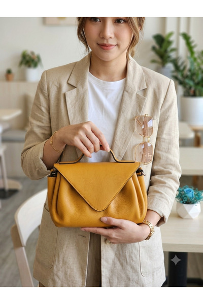 valentina victoria Valvic Genuine Leather Soft Small Size Crossbody Women's Bag.