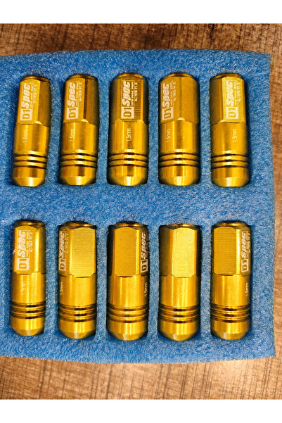 EP GARAJ OTOMOTİV D1 SPEC RACING NUT GOLD (SARI) İNCE TİP ÇELİK BİJON SOMUNU ...