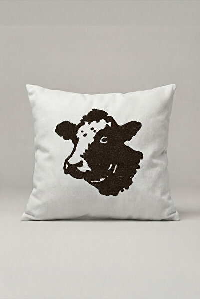 Generic Brand Black and White Kissing Figure Patterned Throw Pillow Cover 156...