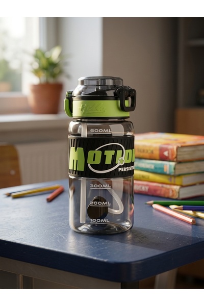 LUMY KIDS 600 ml Children's Water Bottle with Straw |   Lockable Lid Flask | ...