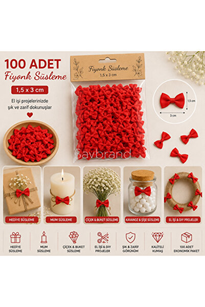 SavBrand 100 Pieces of Handmade Grosgrain Bows