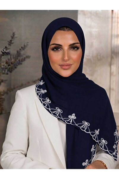 Veil Designer طرحه بوال ياباني بتطريز ثلاثة اطراف 190*60