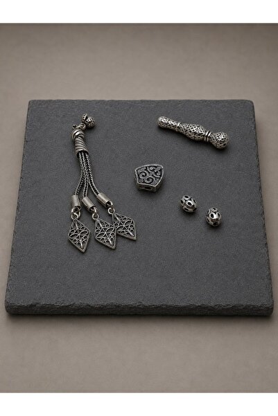 Yasamtohumu Silver Prayer Beads Making Set 925 Sterling/Pcs (62538)
