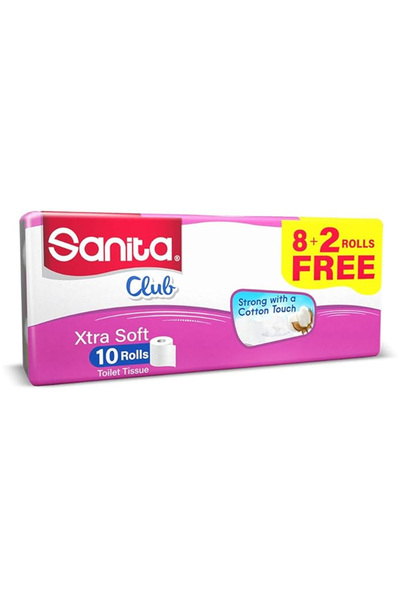 Sanita Toilet Paper 100 × 1Ply (Pack of 10)