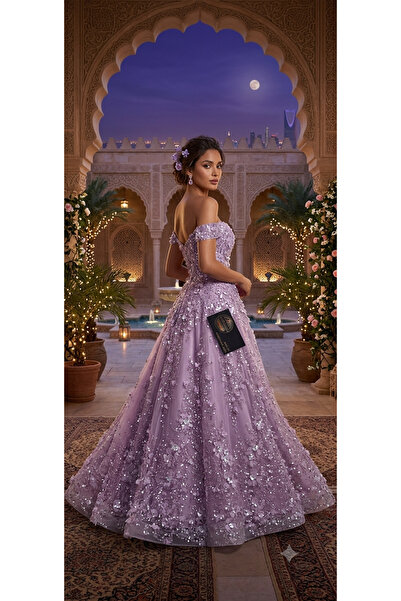 shahad fashion الفستان اللافندر الملكي "أميرة الليلة" 💜✨