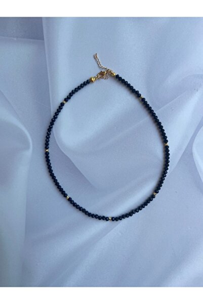 Burçin Örbük Accessory Siyah Kristal Dorika Kolye