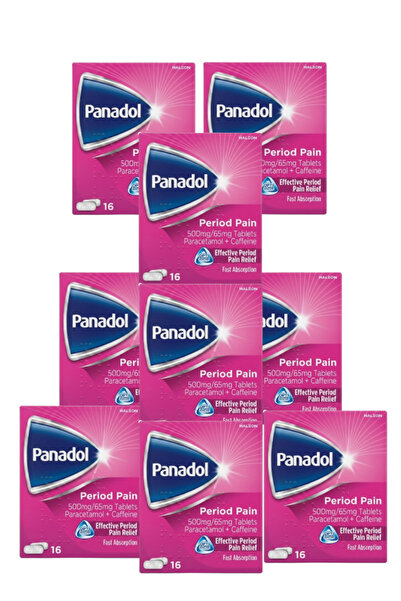 Panadol 9 قطع من أقراص تخفيف آلام الدورة الشهرية 500/65 ملغ، 16 قرصًا
