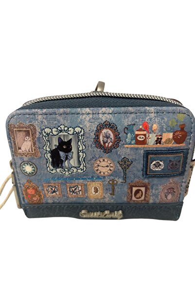 Sweet Candy wallet with cat design, long handle and transparent back