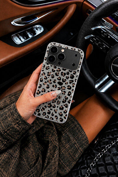 MUSSTECH Iphone 17 PRO Leopar Desenli Premium Kılıf, Kamera Korumalı ve Darbe...