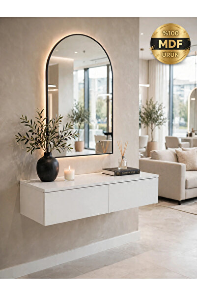 ENG AHŞAP Modern MDF Dresuar 120x30 cm Çekmeceli Tasarım