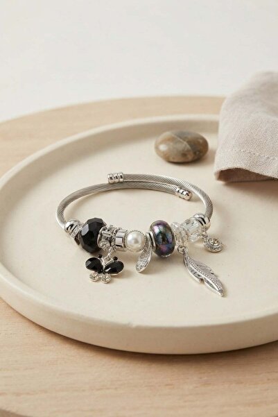 Inure Jewelry سوار سحري على شكل فراشة سوداء