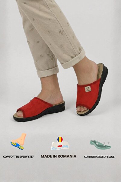 MARIBON Cutout Slipper with Red Leather Interior and ULTRA SOFT Sole