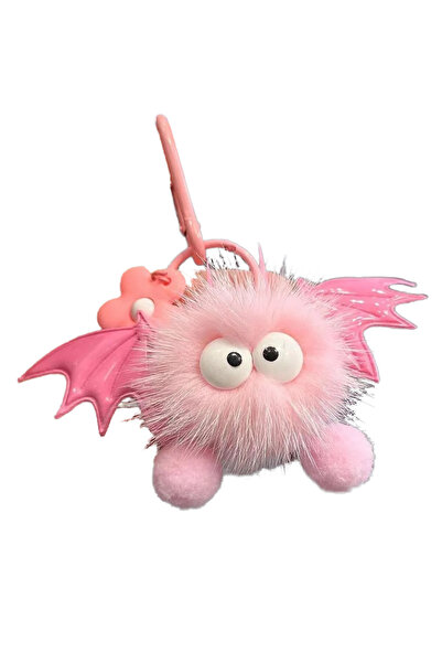 lumina shop 2Pcs Plush Devil Bat Doll Keychain, White & Pink, Bag Backpack Ch...