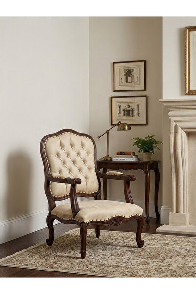 Gazzini Furniture Throne Fransız Still Klasik Ahşap Berjer