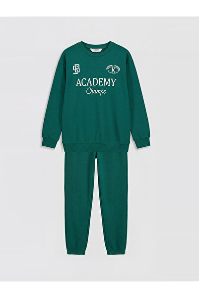 LC Waikiki Printed Boys' Tracksuit Set