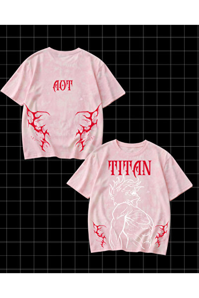 Toum Anime Attack on Titan Printed Washable Vintage Unisex Oversize T-Shirt