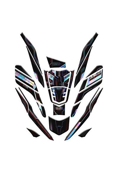 Genel Markalar PCX 2021 - 2024 Uyumlu Tank PAD Set Hologram 024
