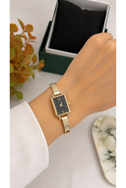 charmove ile kendinizi şımartın Steel Cord Gold Color Women Wrist Watch