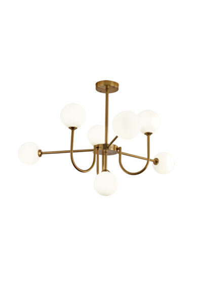 ٍSiera Light Queen Bronze Chandelier Transparent and Frosted in Two Sizes P 6...