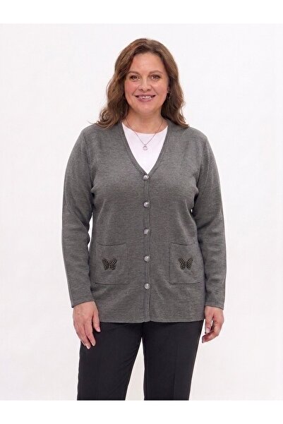 onno style women Cebi Butterfly Stone Steel Knit Classic Tricot Jacket