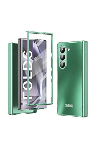 OEM Husă tip bumper compatibilă cu Galaxy Z Fold 6, policarbonat, Verde - verde