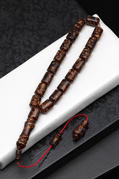 Alibaba Doğaltaş Maskot Efe Tarçın Ağacı Kabuğu Tesbih 10 x 14 mm Kapsül Kesim