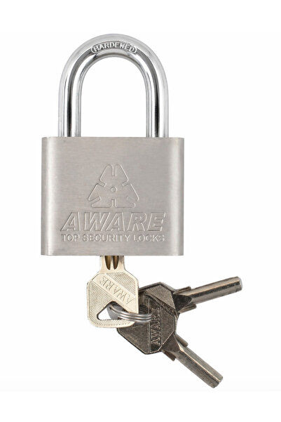 OEM Lacăt de securitate AWARE de 70 mm, fabricat din oțel călit, cu 3 chei, p...
