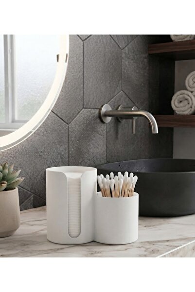 Onflow Modern Design 3D Printing Cotton Pad and Ear Swab Organizer - United C...