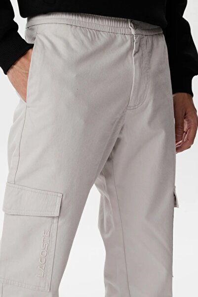 Lacoste Pantaloni jogger bărbați Pantaloni gri pentru bărbați