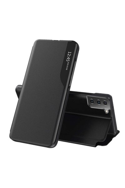 Techsuit Husă pentru Samsung Galaxy S21 FE 5G, Seria eFold, negru - negru