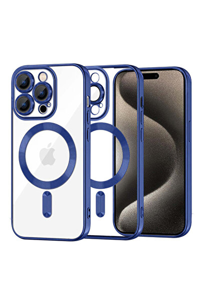 Techsuit Husă pentru iPhone 15 Pro Max, Lux Crystal MagSafe, albastru - albastru
