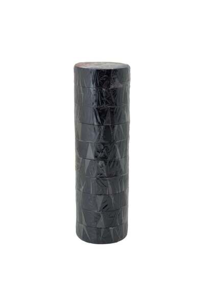 PVC Elektrik Bandı - Siyah, 18mm x 2.74 Metre 10lu