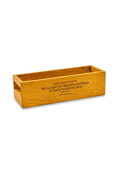 t tun's woods Tun's Woods Yellow Oak Wood Organizer Box 35X12X9 cm Decorative...