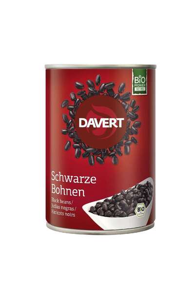 DAVERT Organic Black Beans Canned 400 g
