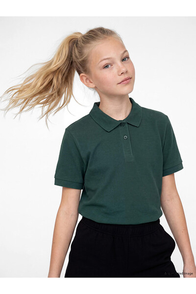 LC Waikiki Devrik Roba Collar Girl's Pique T-Shirt from Uzg Store for Style E...