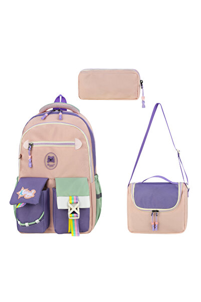 MasterPack School MasterPack Kids Bag 516 Ultra Lüx İlkokul Kız Çocuk 3'lü Ok...