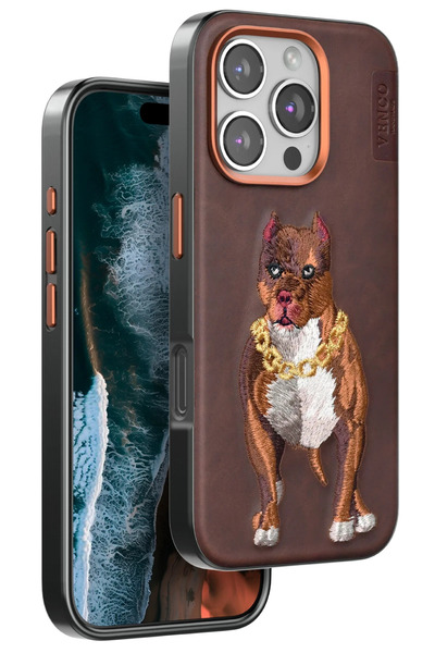venco Aconcept iPhone 16 Pro Perma Patterned Cover (31715) - Brown