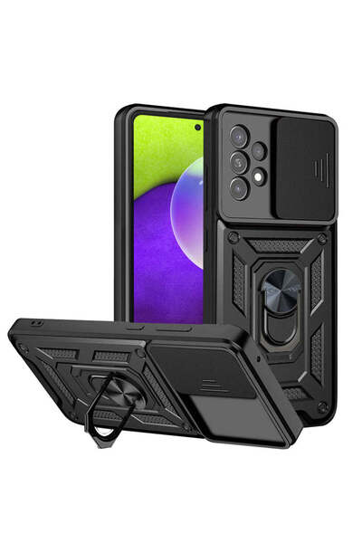 Techsuit Husă pentru Samsung Galaxy A52 5G, Seria CamShield, albastru - negru