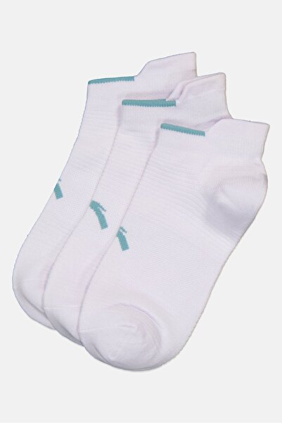 Anta Kids Boy 3 Pairs Brand Logo Ankle Socks, White