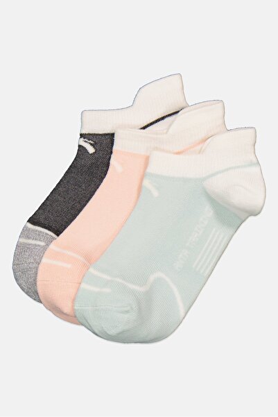Anta Kids Boy 3 Pairs Brand Logo Ankle Socks, Multicolor