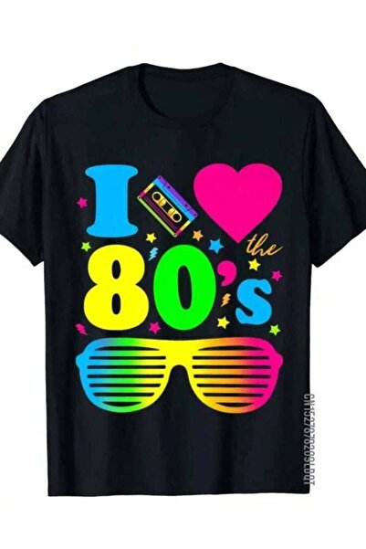 9JY قمصان I Love The 80s للرجال، تي شيرت مضحك للحفلات بتصميم عتيق، أفضل هدية،...