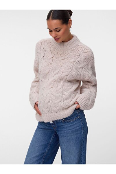 Vero Moda Maternity Strickpullover Normal geschnitten Hoch geschlossen Pullover