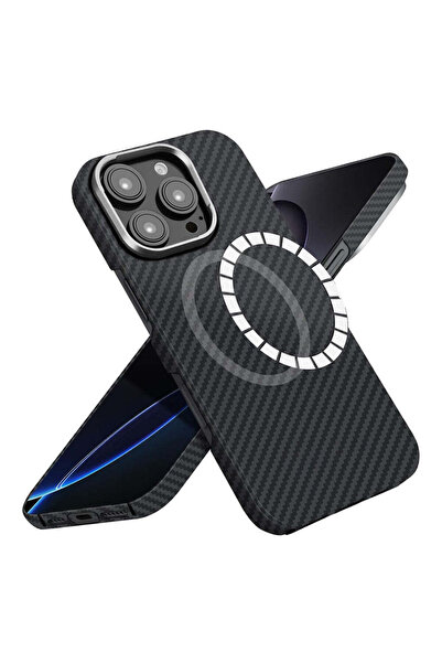 Techsuit Case for iPhone 16 Pro, Aramid Fiber MagSafe, black - black